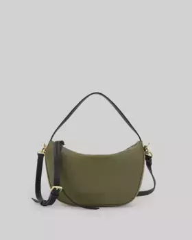 Средняя женская сумка через плечо из натуральной кожи Adolfo Dominguez, цвет Kaki