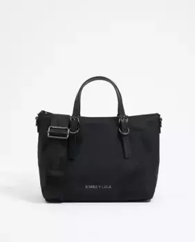 Средняя женская сумка через плечо из нейлона черного цвета Bimba y Lola