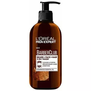 Средство для мытья бороды и лица Men Expert Barber Club, 200 мл, L'Oreal