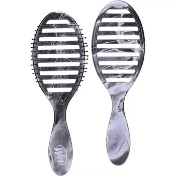 Средство для распутывания волос Wetbrush Speed Dry с щетиной Heatflex и открытым вентиляционным отверстием Коллекция Metallic Marble Onyx Marble Onyx, Wet Brush