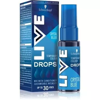 Средство для смывания краски для волос LIVE Drops - Crystal Blue, 30 мл Schwarzkopf