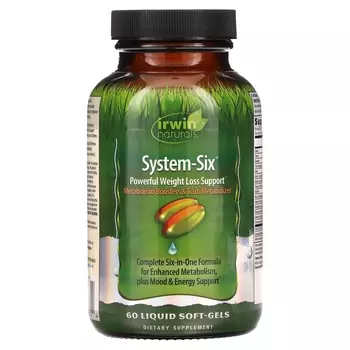 Средство для Снижения Веса Irwin Naturals System-Six, 60 капсул