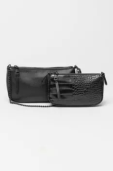 Срочная сумка из эко кожи Steve Madden, черный