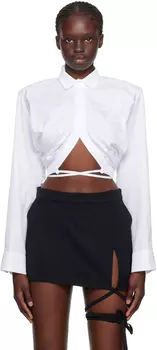 SRVC Белая рубашка с завязками