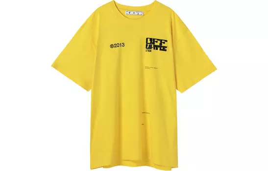SS21 Футболка мужская желтая Off-White, желтый