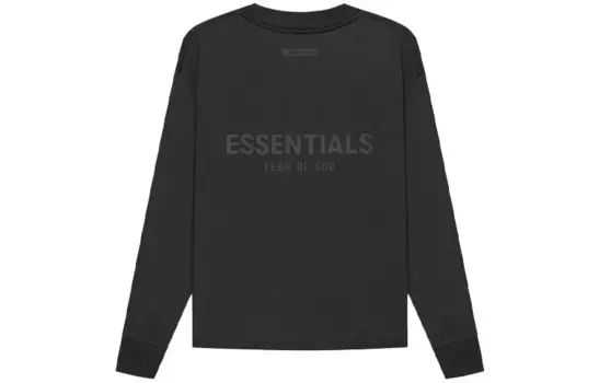 SS21 Футболка унисекс черная Fear Of God Essentials, черный