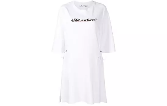 SS21 Платье с длинными рукавами женское белое Off-White