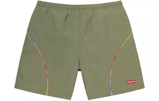 SS21 Повседневные шорты унисекс Supreme, зеленый