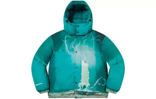 SS21 Пуховик унисекс зеленый Supreme, зеленый