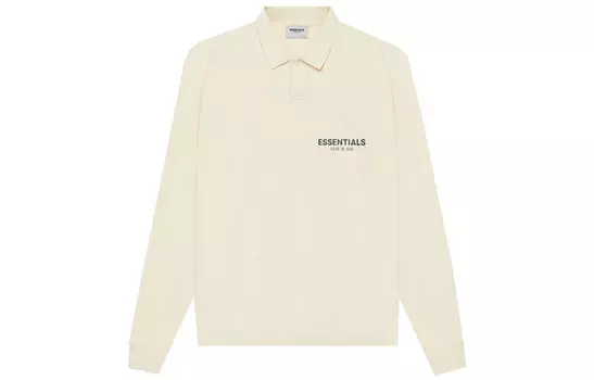 SS21 Рубашка поло унисекс кремового цвета Fear Of God Essentials, кремовый