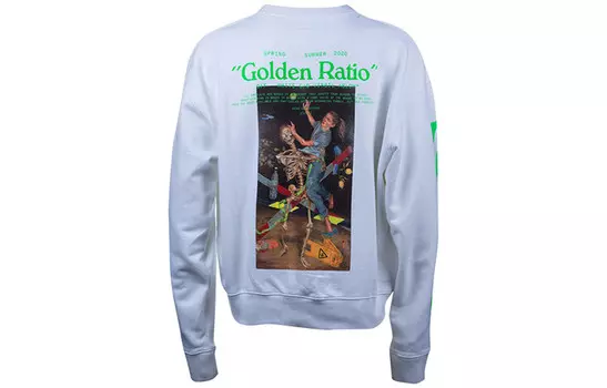 SS21 Толстовка мужская белая Off-White, белый