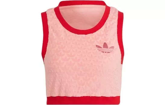 SS22 Adicolor Heritage Now Monogram Crop Top Красный Adidas