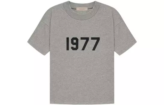 SS22 Футболка мужская темно-овсяная Fear Of God Essentials, серый