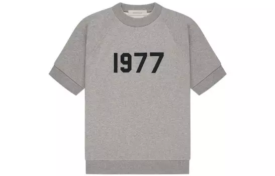 SS22 Футболка мужская темно-овсяная Fear Of God Essentials, серый