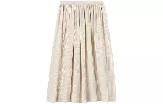 SS22 Повседневная длинная юбка для женщин TOTEME, Cream White