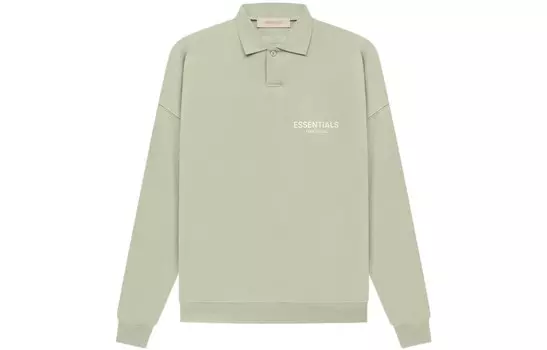 SS22 Рубашка поло мужская пыльно-зеленая Fear Of God Essentials, зеленый