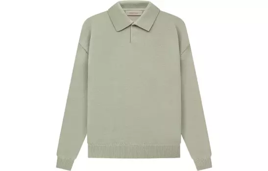 SS22 Рубашка поло мужская пыльно-зеленая Fear Of God Essentials, зеленый