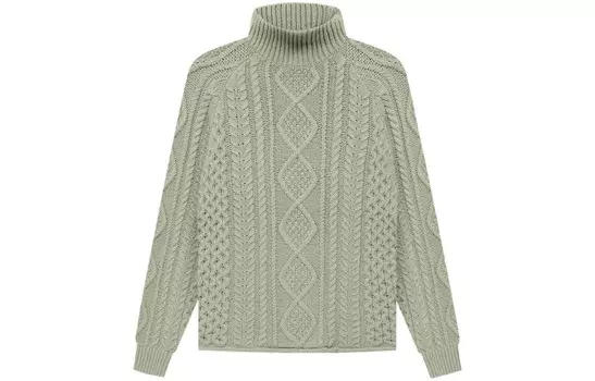 SS22 Свитер мужской пыльно-зеленый Fear Of God Essentials, зеленый