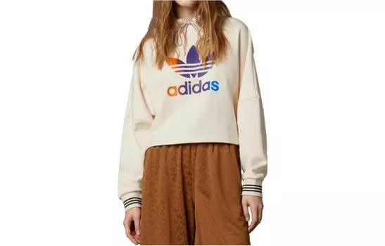SS23 Adicolor 70s Retro Series Толстовка женская Wonder White Adidas Originals