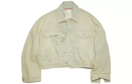 SS23 Denim Collection Укороченное пальто женское светло-желтый Acne Studios