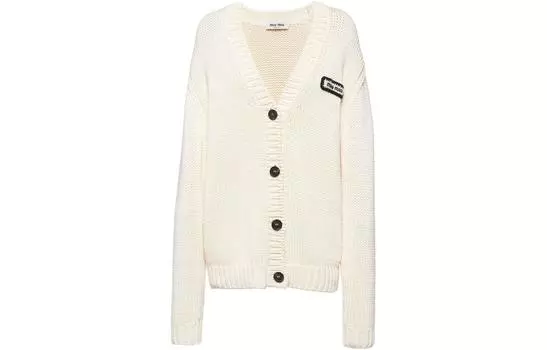 SS23 Джемпер женский экрю MIU MIU, Ecru