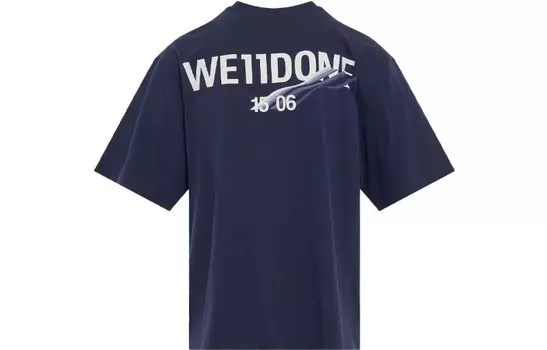 SS23 Футболка унисекс синяя We11Done, синий