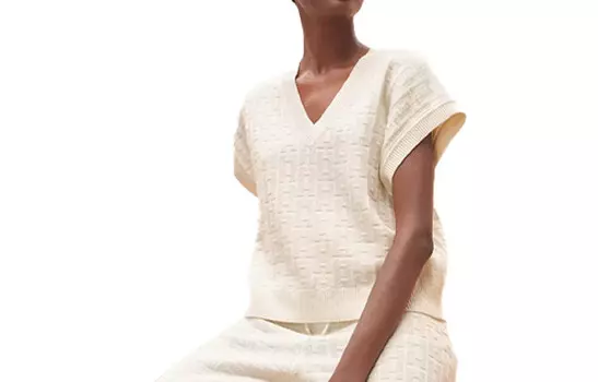 SS23 Кашемировый свитер женский белый Hermes