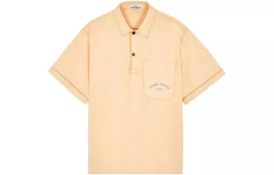 SS23 Marina Polo Shirt Men Orange Stone Island, оранжевый