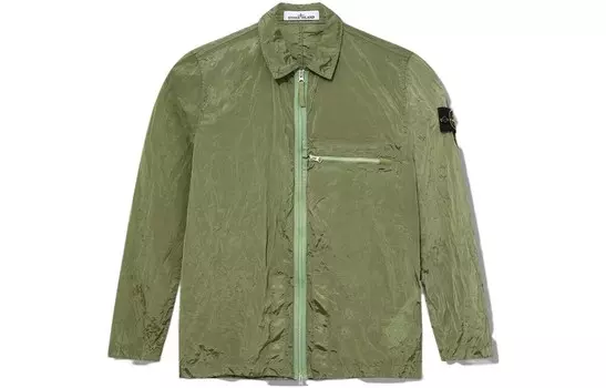 SS23 Нейлоновая куртка Meta для мужчин, цвет зеленый шалфей Stone Island, зеленый