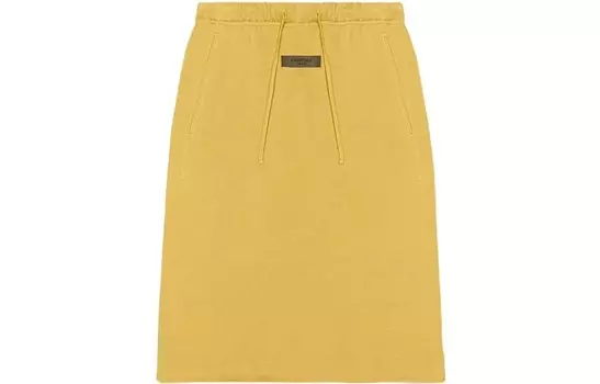 SS23 Повседневная длинная юбка женская светло-желтая Fear Of God Essentials