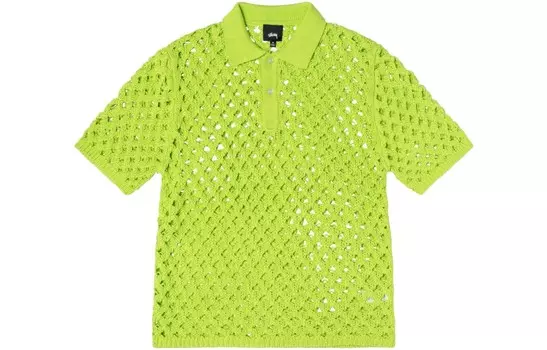 SS23 Рубашка поло унисекс Stussy, зеленый