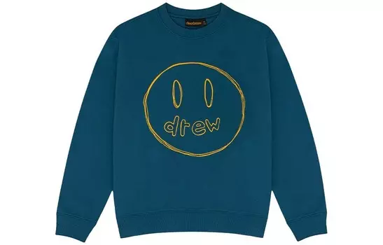SS23 Толстовка унисекс павлинье-синяя Drew House, синий