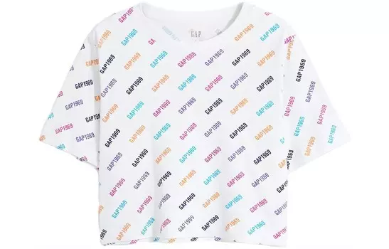 SS23 Укороченный топ женский белый Gap
