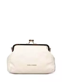 Ss24 cf 1822t двухцветная кожаная сумка Carla Ferreri, бежевый