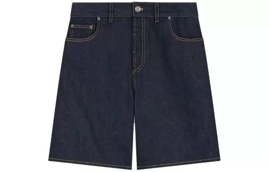 SS24 Джинсовые шорты женские цвета морской волны WE11DONE, Marine Blue