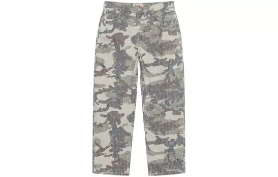 SS24 Джинсы унисекс Deep Forest Camouflage Stussy, цвет Deep forest camouflage