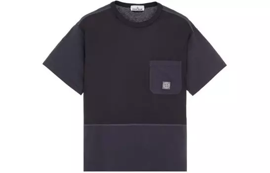 SS24 Футболка мужская темно-синяя Stone Island, темно-синий
