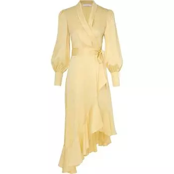 SS24 Платье с длинными рукавами женское, масло Zimmermann, Butter