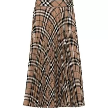 SS24 Повседневная длинная юбка женская цвета умбра Burberry, Umber