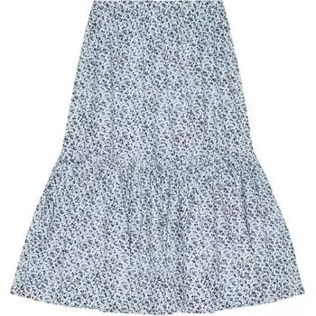 SS24 Повседневная длинная юбка женская Glacier Lake Blue GANNI, Glacier Lake Blue