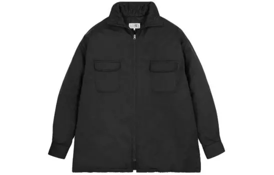 SS24 Стеганая куртка мужская черная Mm6 Maison Margiela, черный
