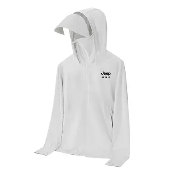 SS24 Суперлегкая дышащая одежда с защитой от ультрафиолета и солнцезащитным эффектом унисекс JEEP SPIRIT, Stars Gray