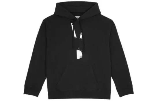 SS24 Толстовка мужская черная Mm6 Maison Margiela, черный