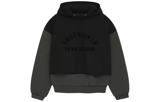 SS24 Толстовка мужская чернильно-черная/чернильно-черная Fear Of God Essentials, черный