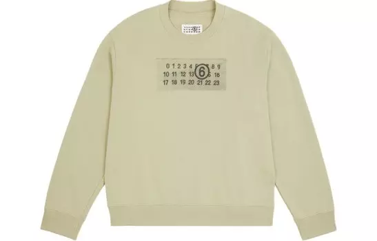 SS24 Толстовка унисекс зеленая Mm6 Maison Margiela, зеленый