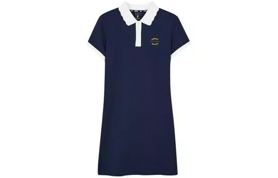 SS24 Женское платье с короткими рукавами, цвет морской волны Skechers, Marine Blue/00DU