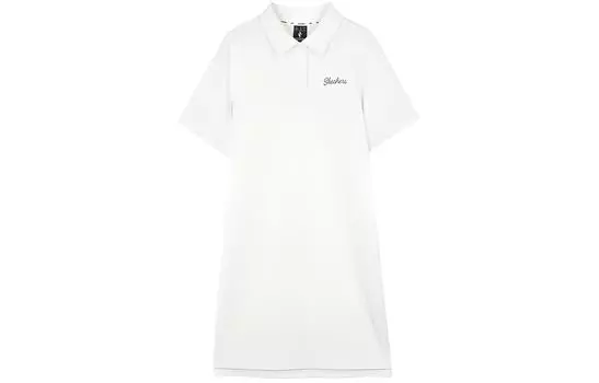 SS24 Женское платье с короткими рукавами, цвет «зефир» Skechers, Marshmallow White/0074