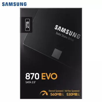 SSD-накопитель Samsung 870 EVO 2ТБ (MZ-77E2T0B)