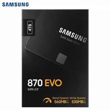 SSD-накопитель Samsung 870 EVO 4ТБ (MZ-77E4T0B)