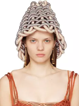 SSENSE Exclusive Beige & Taupe Bouncy Beach Hat Isa Boulder